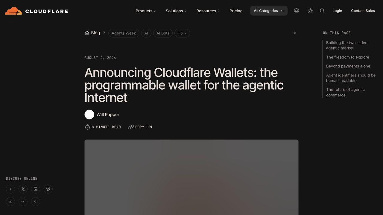 Анонс программируемых кошельков Cloudflare Wallets